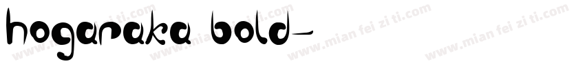 hogaraka bold字体转换